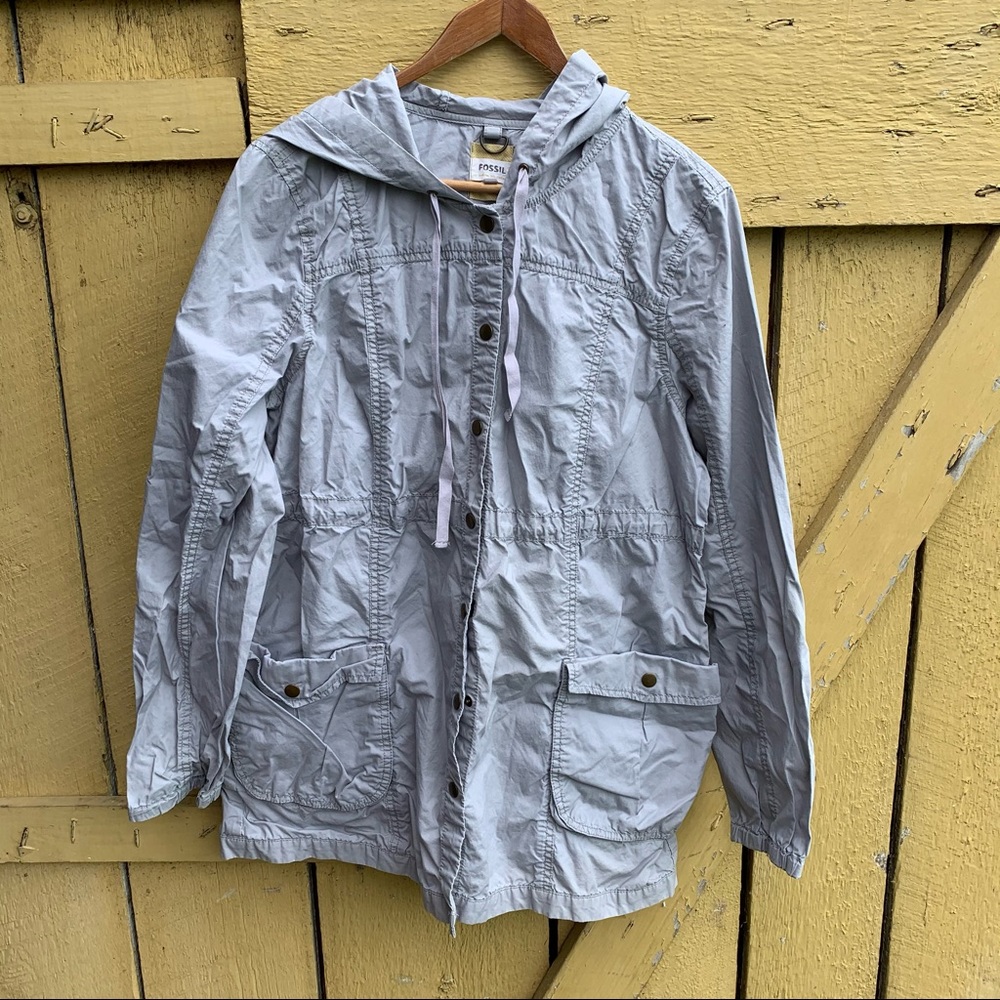 Women’s Lightweight Fossil Jacket with Hood Large